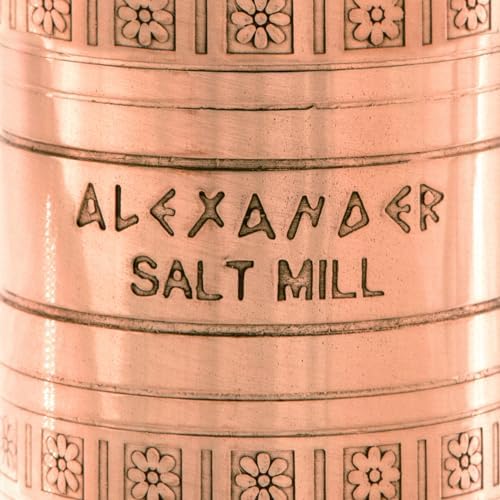 Alexander Home Greek Salt Mill 9 Inch Tall Copper