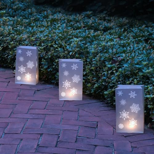 Lumabase Battery Operated Luminaria Kit with Timer - Set of 6 1