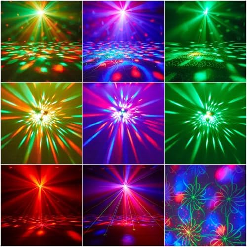YINPKTEO 4-in-1 Sound Activated Disco Ball Lights