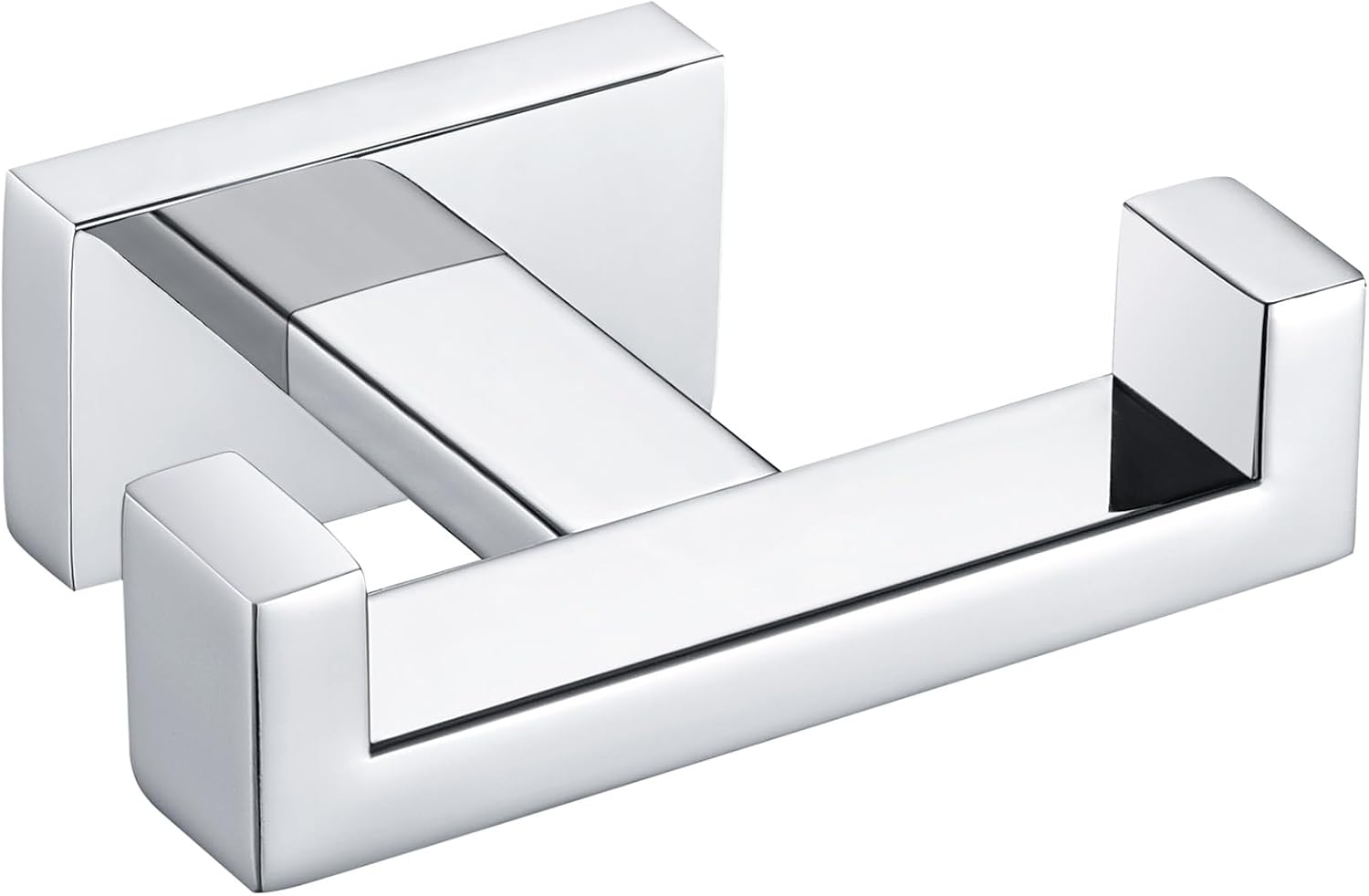 Suyar Double Towel Hook SUS304 Stainless Steel Polished Chrome Wall Mounted