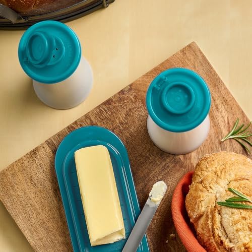 Tupperware Hourglass Salt Pepper Shaker Set 1