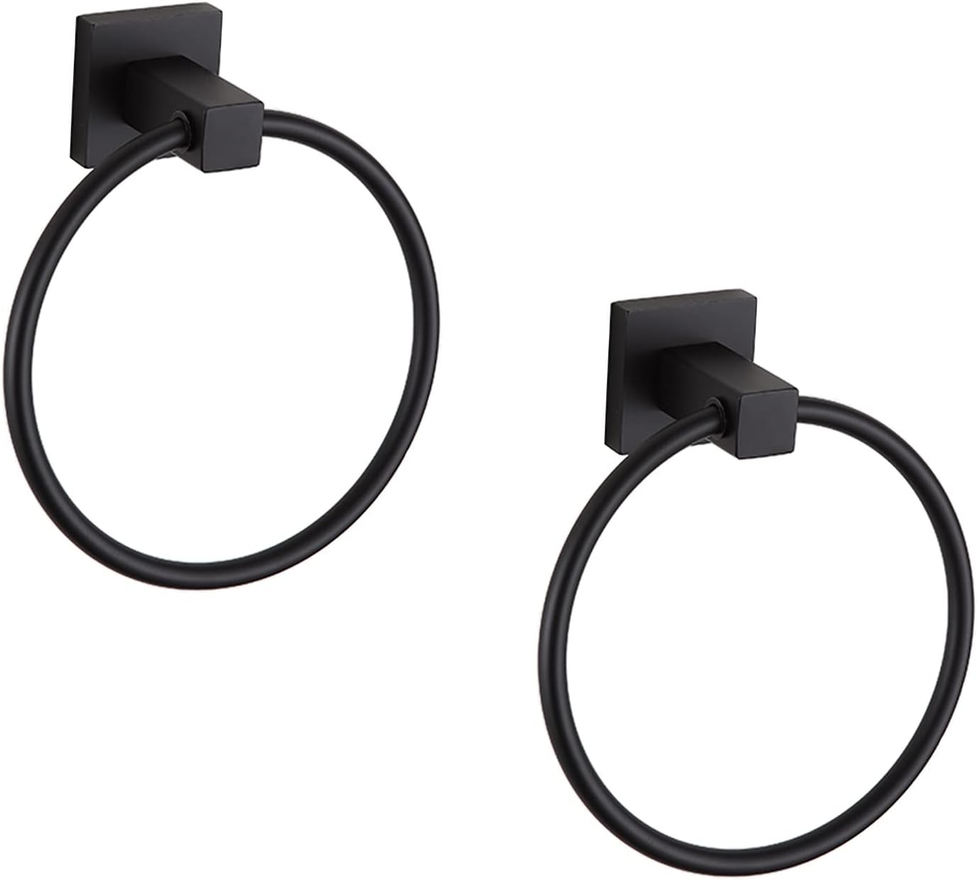 Orlif 2 Pack Black Stainless Steel Towel Ring for Bathroom