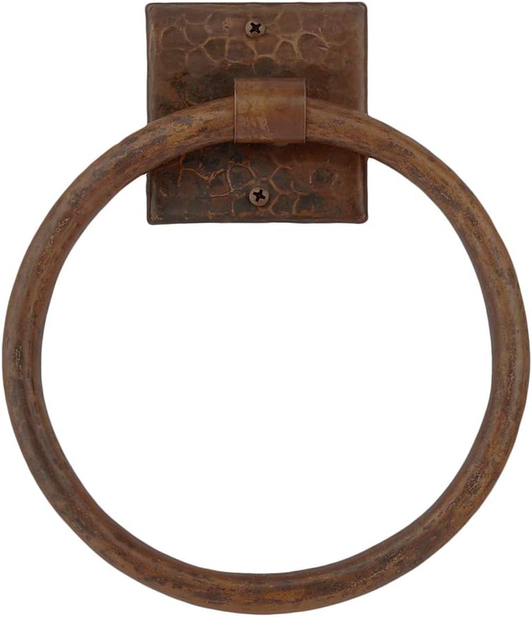Premier Copper TR10DB 10-Inch Hand Hammered Towel Ring 1