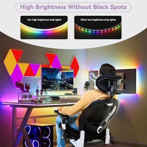 MIWISE RGB Smart IC COB LED Strip Light 328ft