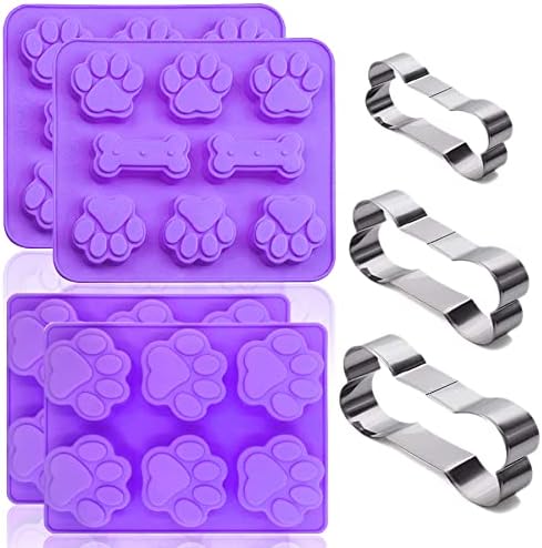 SAGOOITS Set of 7 Dog Treats Molds Cookie Cutters