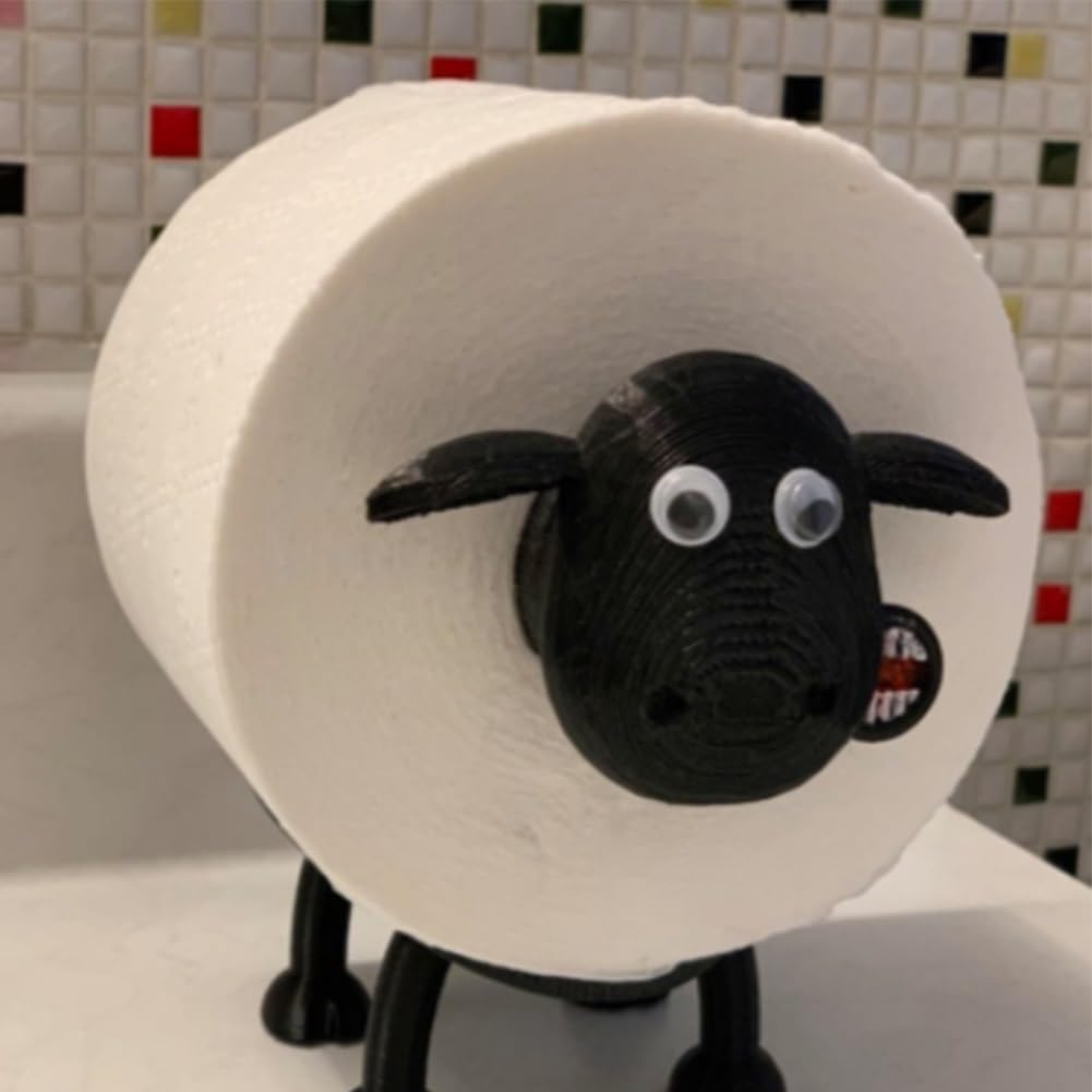 Cute Sheep Toilet Paper Holder Funny Bathroom Decor