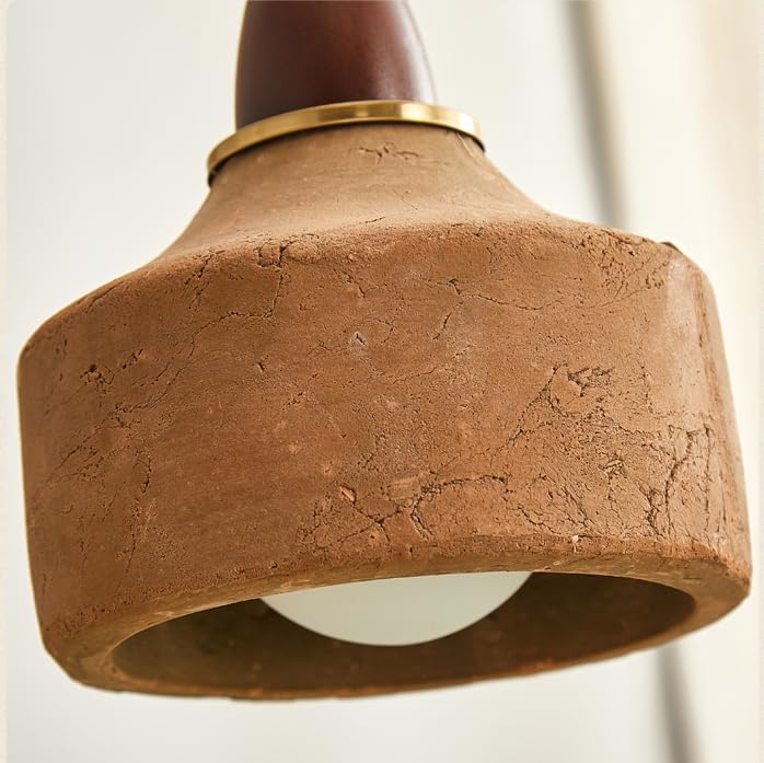Kiven L Style 2-Wire Track Pendant Light with Brown Ceramic Globe
