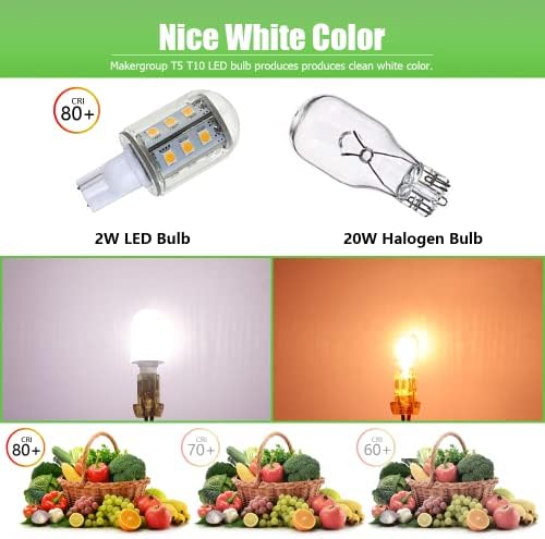 Makergroup T5 T10 LED Bulb 2Watt Cool White 6000K 6pcs