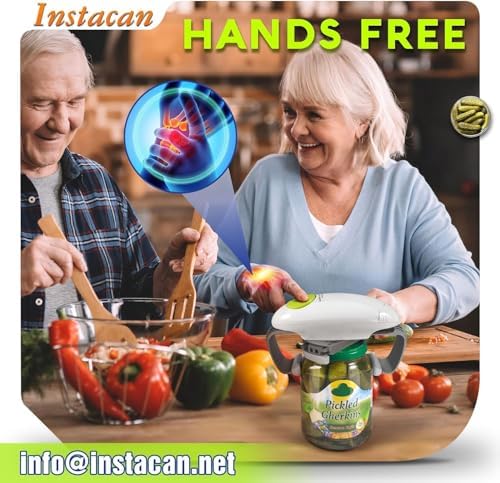 INSTACAN Electric Jar Opener with Auto-Off for Arthritic Hands