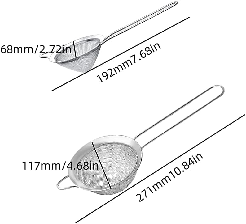 10 Packs Tea Strainers with Stainless Steel Mesh Handle