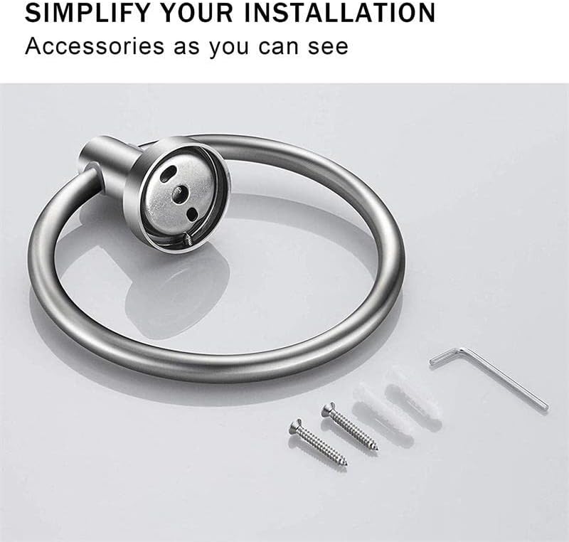 AOKQYA 6 Inch Diameter Stainless Steel Towel Ring