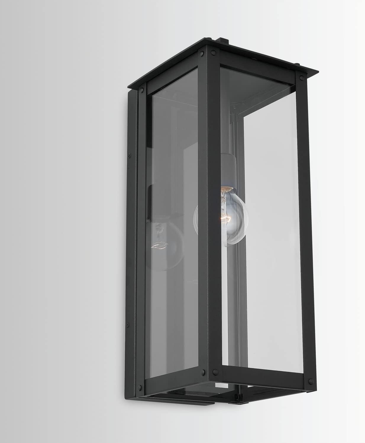Capital Lighting 934612BK Wall Lantern with 100W Light 21 H x 8 W