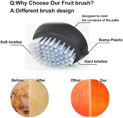 AISHUJIE 2 Pcs Vegetable Brush with Non-Slip Grip