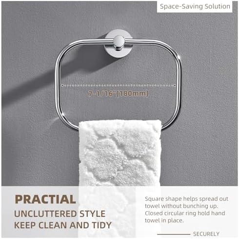Angle Simple Swivel Towel Ring Chrome