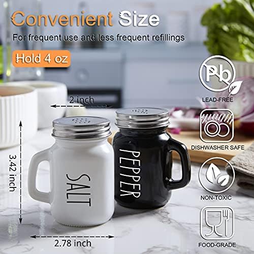 ZOSUJO Salt Pepper Shakers Set 4 oz