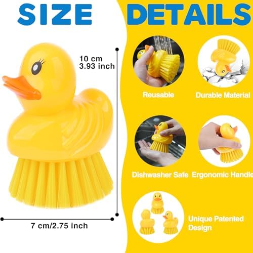 GTOTd Cute Ducky Dish Brush Set of 2