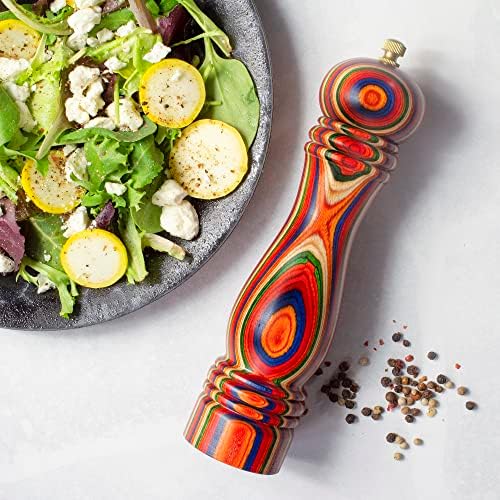 Totally Bamboo Baltique Pepper Mill Wooden Refillable Spice and Pepper Grinder