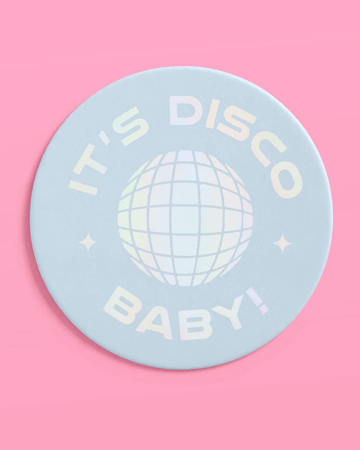 XO Fetti Disco Party Drink Coasters - 16pcs Iridescent Foil