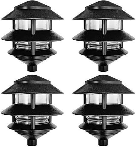 RAB Lighting LL322B 3 Tier Lawn Light Pack of 4
