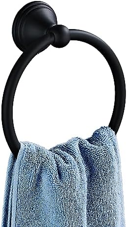 Matte Black Towel Ring 1 Pack Heavy Duty Stainless Steel