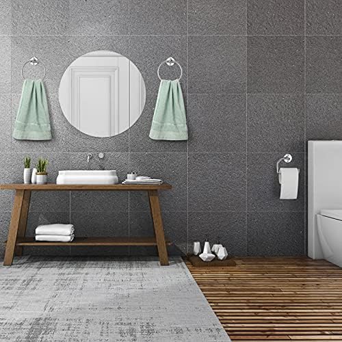 ETELI 3-Piece Stainless Steel Towel Ring Set with Toilet Paper Holder