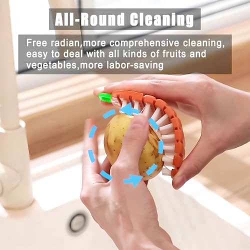 Qiifaiikooii Vegetable Brush 2 Pcs Bendable Cleaning Brush