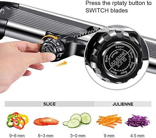 Masthome Mandoline Slicer Chopping Board Set with Storage Stand