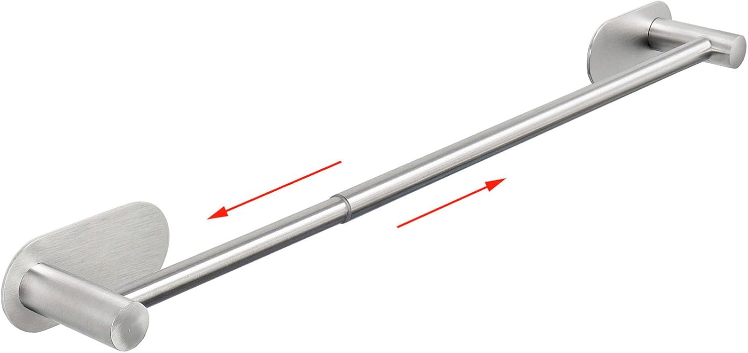TocTen Self Adhesive Towel Bar - Adjustable 16-24 inches