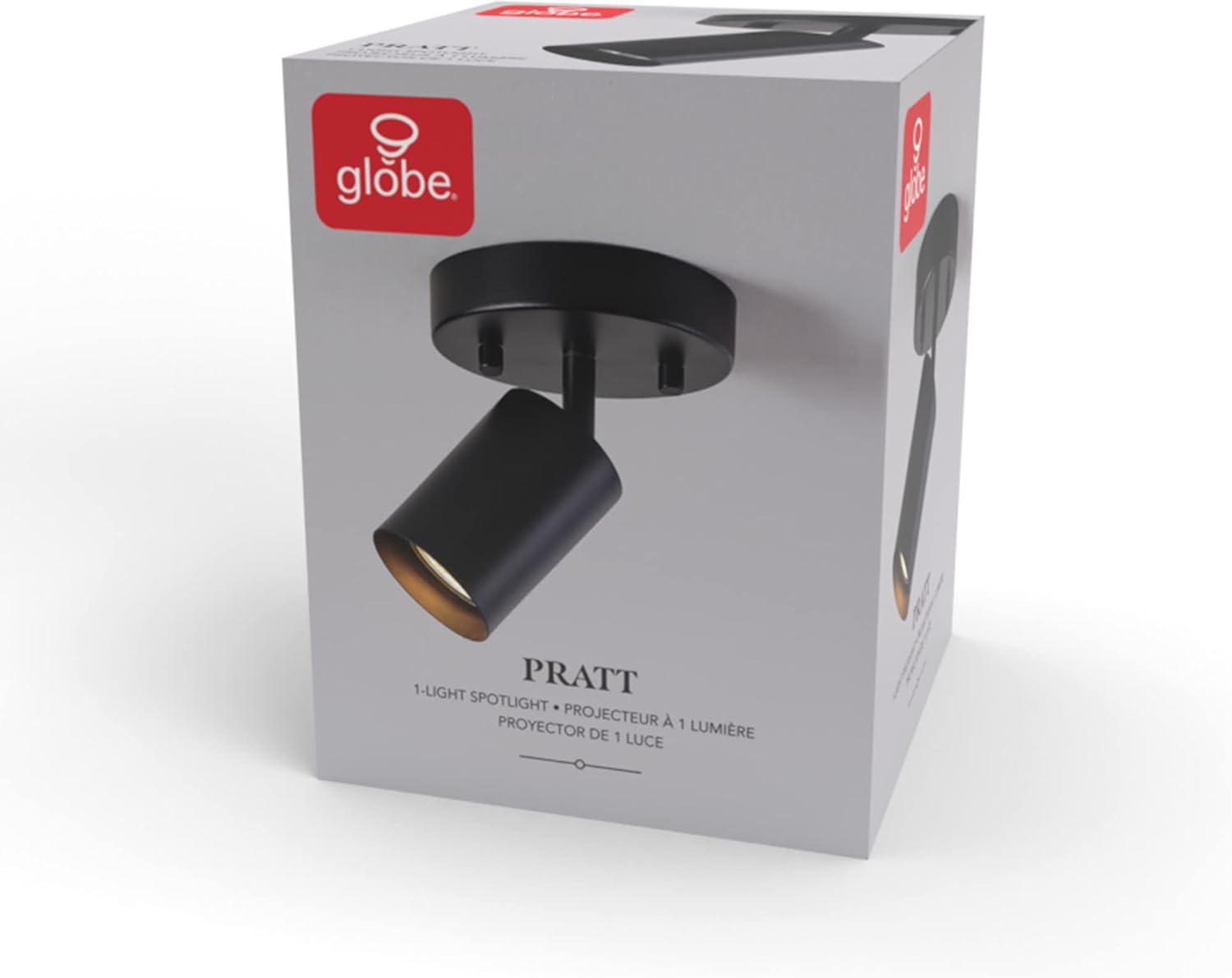 Globe Electric 57498 Matte Black Spotlight with Pivot Track