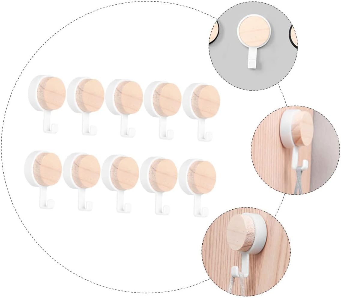Unomor 10pcs Wall-Mounted Towel Hooks for Bathroom 1