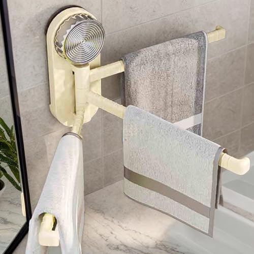 Flexible Suction Cup Towel Holder 3-Arm Rotating
