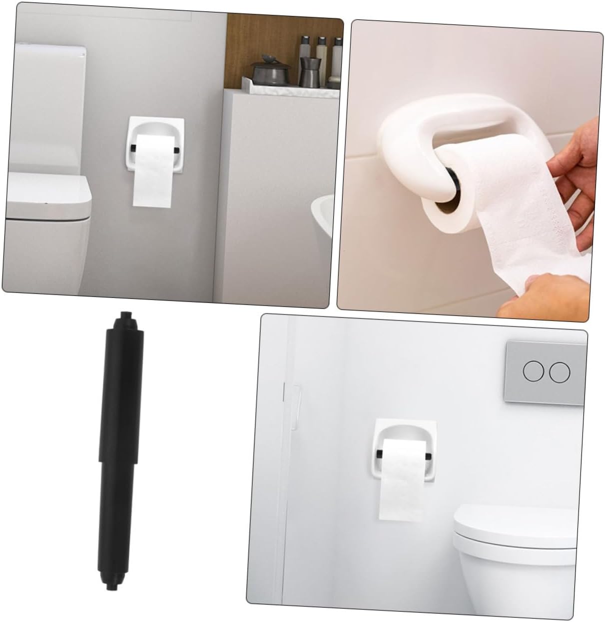 PRETYZOOM 2pcs Toilet Paper Holder Cores Spring Style 1