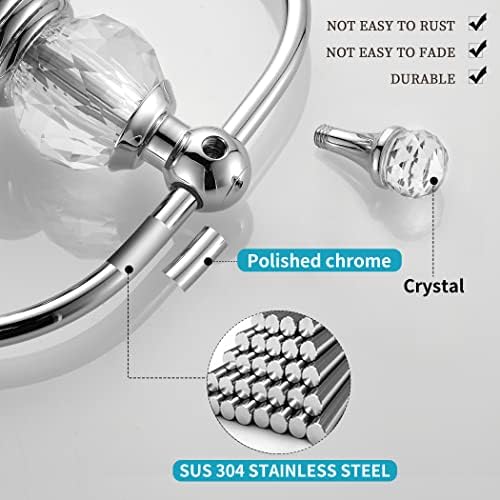 WOLIBEER Chrome Towel Ring Bath Rack
