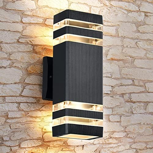 DASTOR Modern Aluminum Wall Light Black Outdoor Sconce 1
