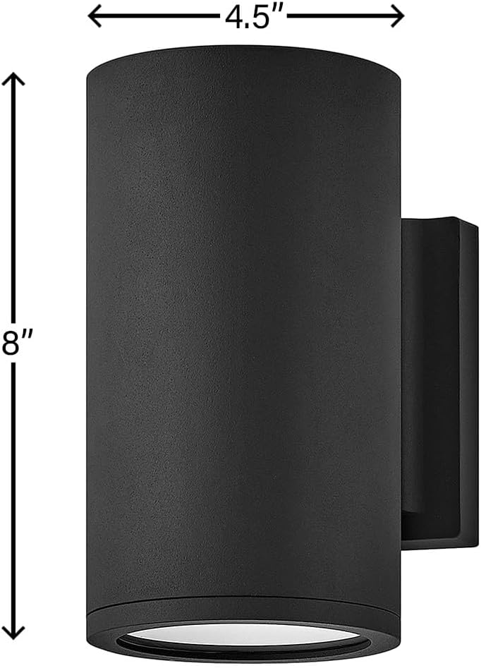 Hinkley Silo 13590BK-LL Black Wall Lantern with LED