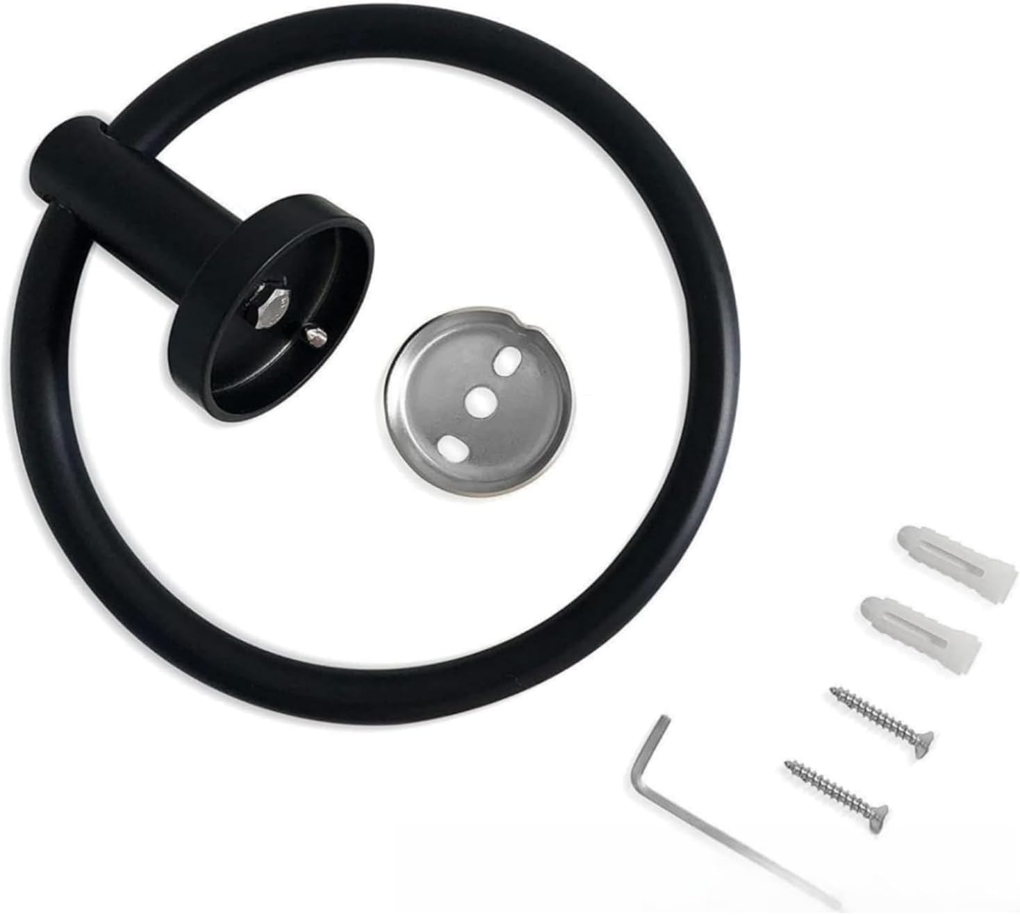 Matte Black Stainless Steel Towel Ring