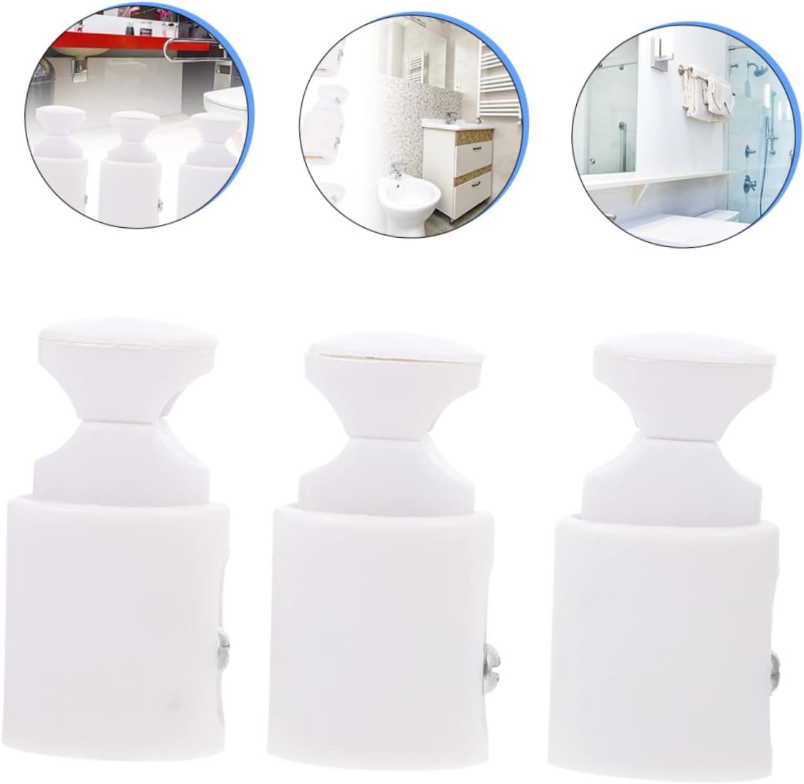 Vaguelly 3pcs Plastic Radiator Hooks for Bathroom 1