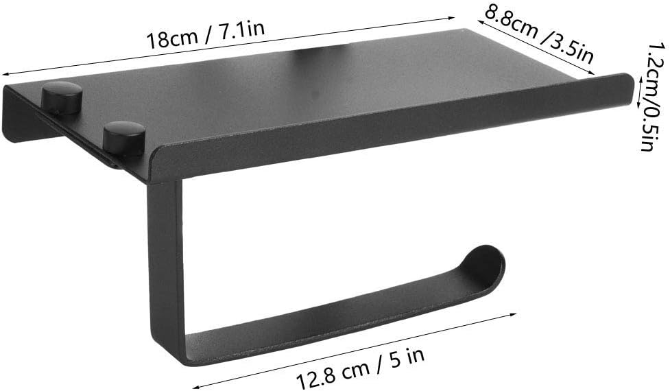 Garosa Toilet Paper Holder Space Aluminum Black