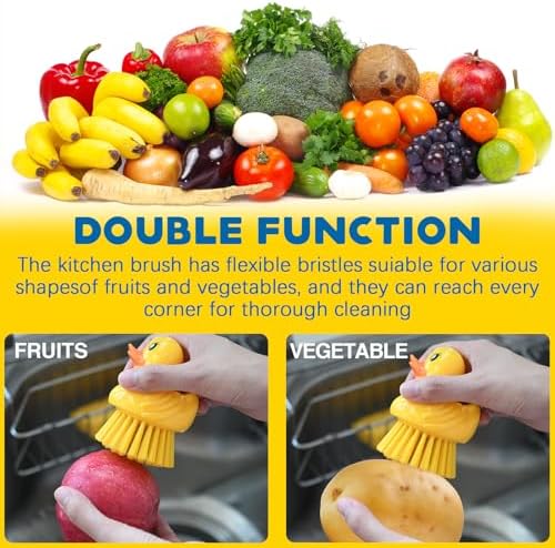 GTOTd Cute Ducky Dish Brush Set of 2