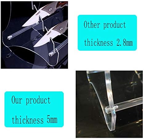 Lufr Clear Knife Display Rack Holder 8 Pcs