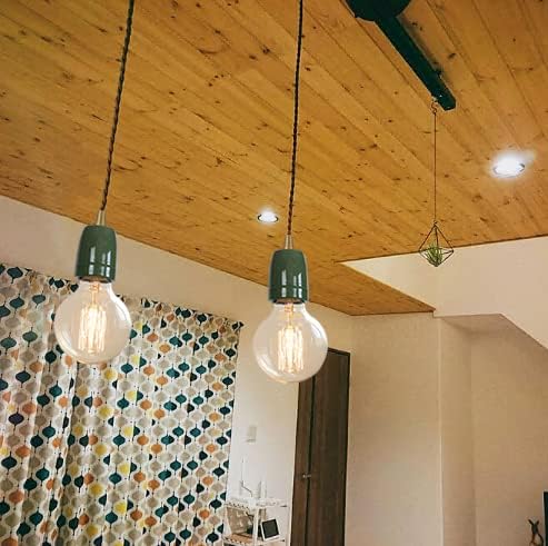 KAYYELAMP Green E26 Ceramic Pendants Track Lighting Set of Three