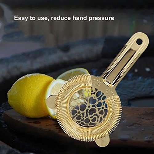 Cocktail Strainer Luxury Gold Stainless Steel for Bartending
