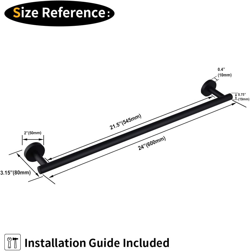 BEIGEEWY 24-Inch Stainless Steel Towel Bar