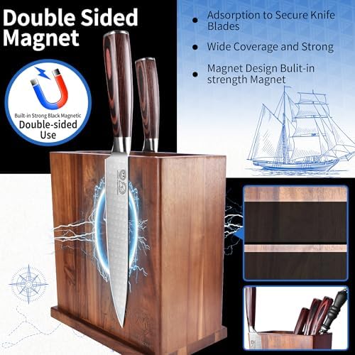 XYJ Magnetic Knife Block Holder Double Side Storage 1