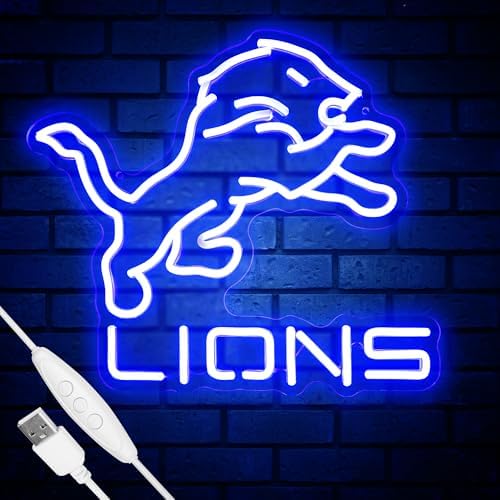 Y-Lion Football Team Neon Sign with Dimmable Light