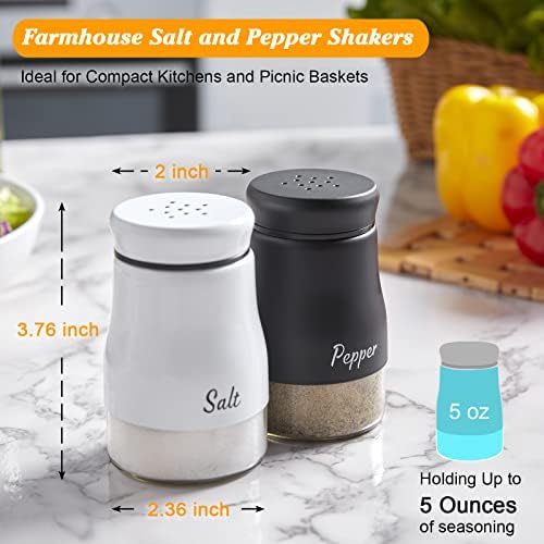 Bivvclaz Salt Pepper Shakers Set 5 Ounce