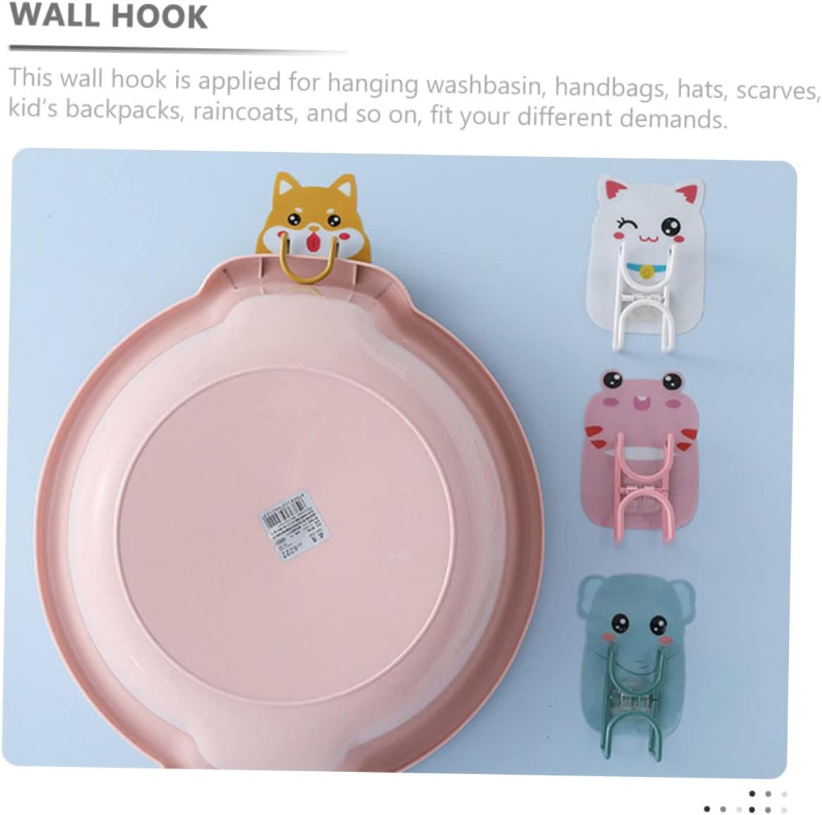 Cute Animal Wall Hooks Set for Bathroom Kitchen Study