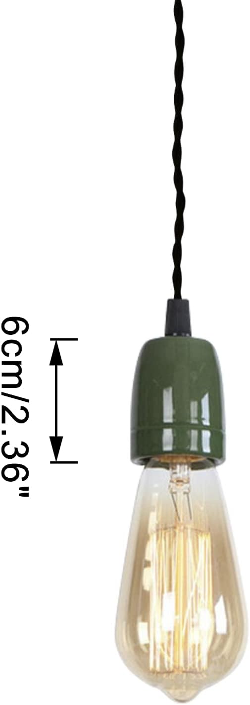 3-Lights H Track Pendant Light Green Ceramic Base