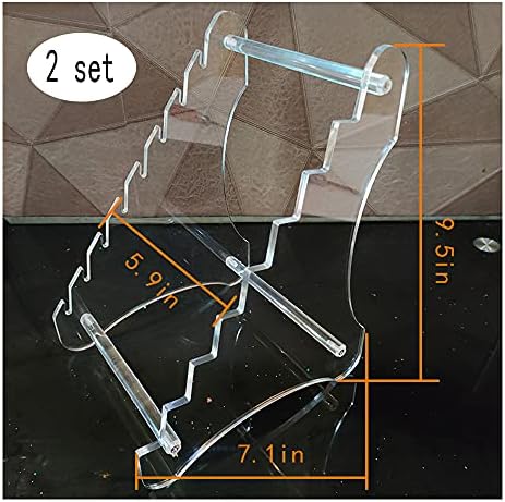 Lufr Clear Knife Display Rack Holder 8 Pcs