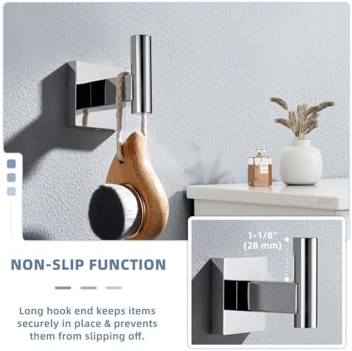 Suyar Modern Robe Hook with Chrome Finish